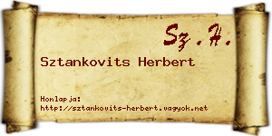Sztankovits Herbert névjegykártya